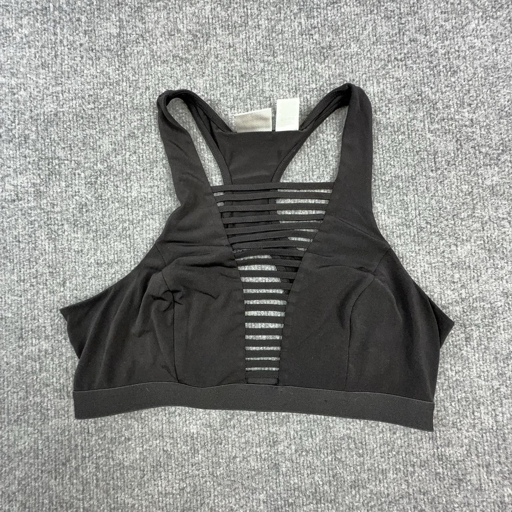 Daytrip Bralette Womens Large Black Lattice Racerback Wireless Stretch Pullover